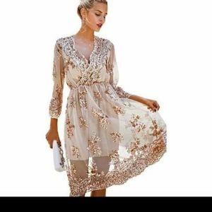 Sour Grapes sequined party dress M